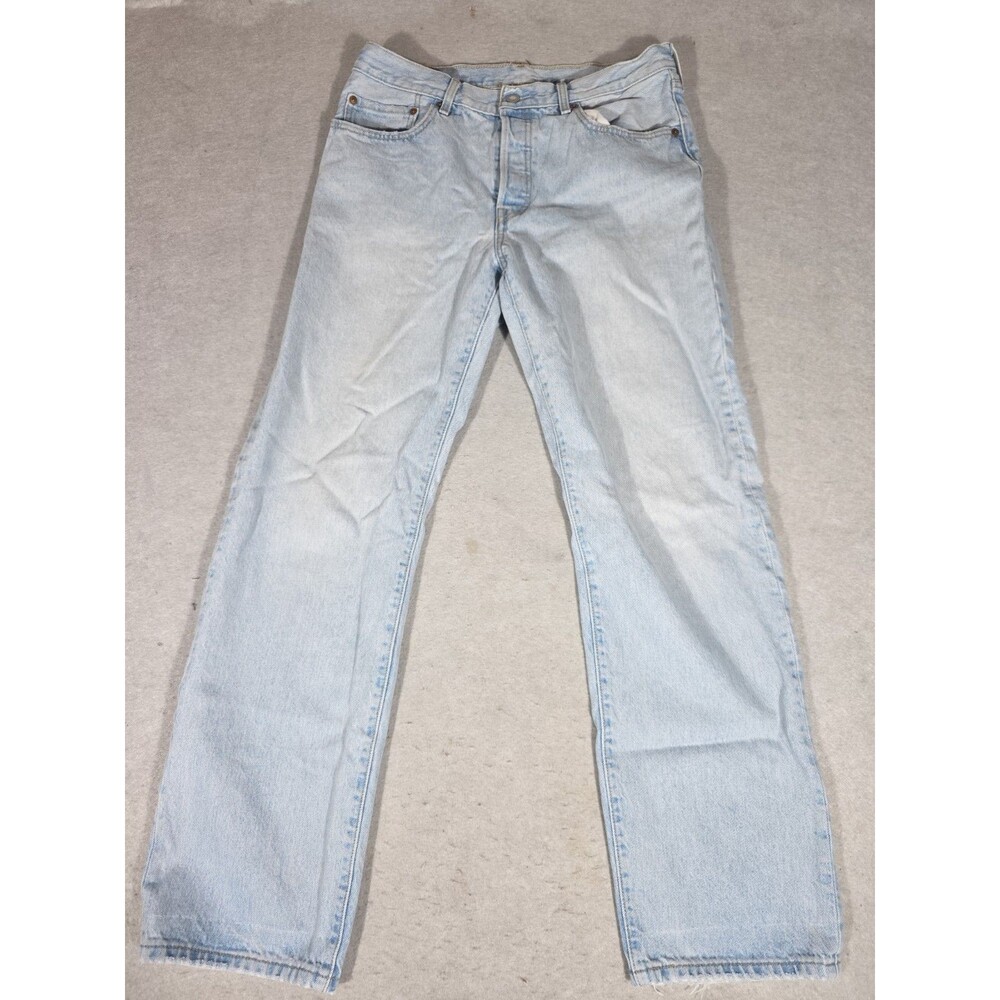 Levi's 501 Button Fly Premium Blue Straight Leg Jeans Denim SZ 30x32 100% Cotton